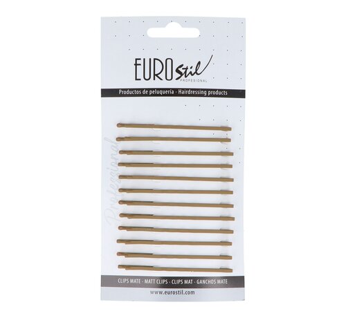 Eurostil Bronze Matte Schuifspeldjes 65 mm - 12 Stuks