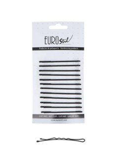 Eurostil Zwarte Matte Schuifspeldjes 65 mm - 12 Stuks