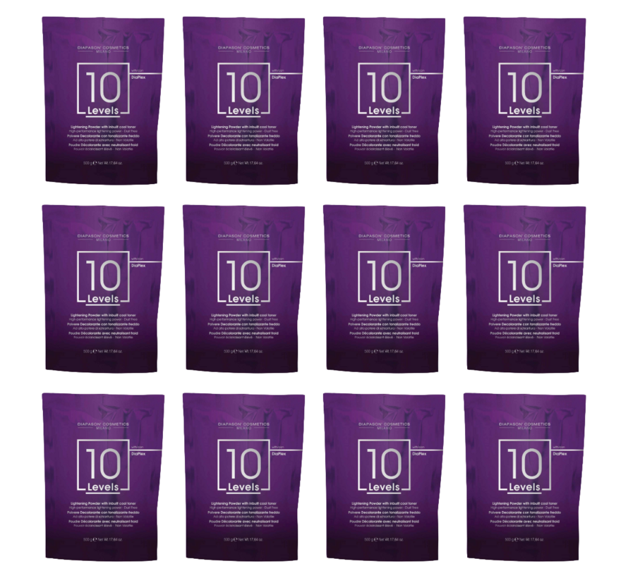 10 Levels Lightening Powder 500 Gr. - 12 STUKS