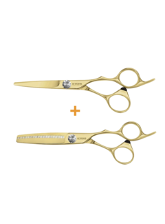 Kyone 710 Gold- knipschaar + gratis 710T Gold- coupeschaar