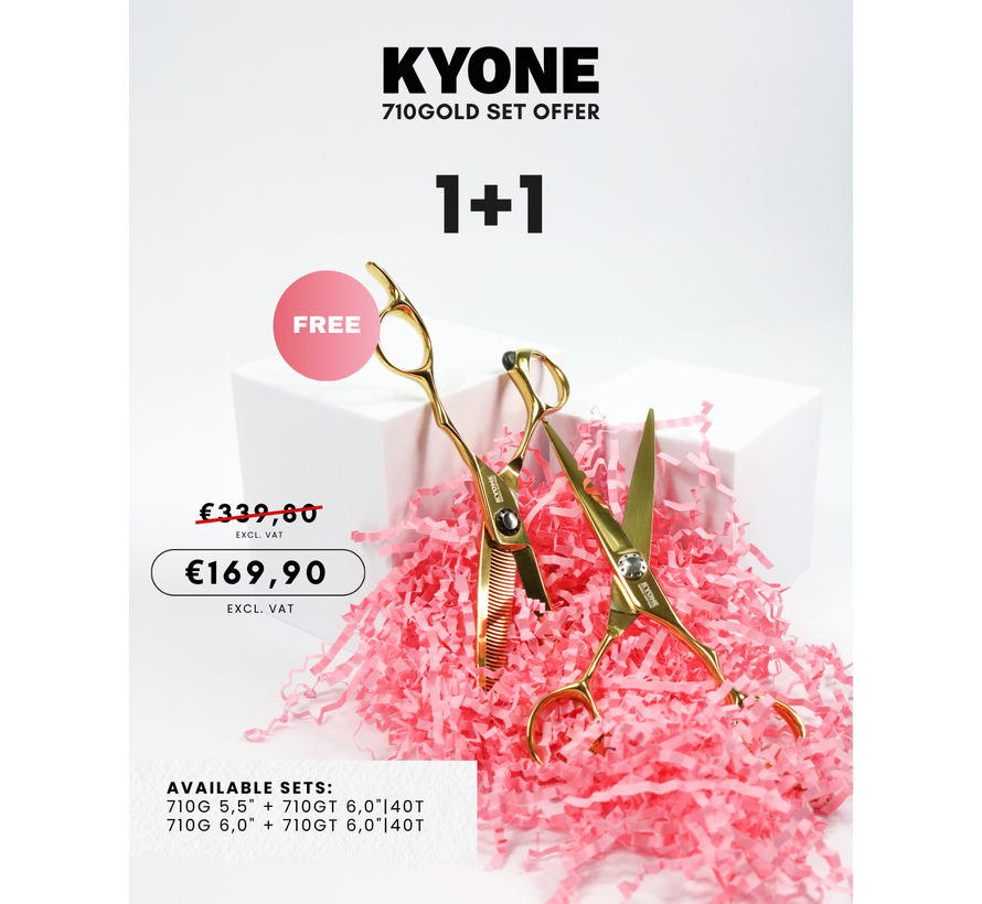 710 Gold- knipschaar + gratis 710T Gold- coupeschaar