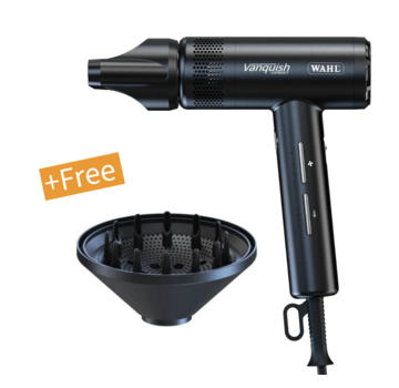 Wahl Haardroger Vanquish Compact Zwart + Gratis Diffuser