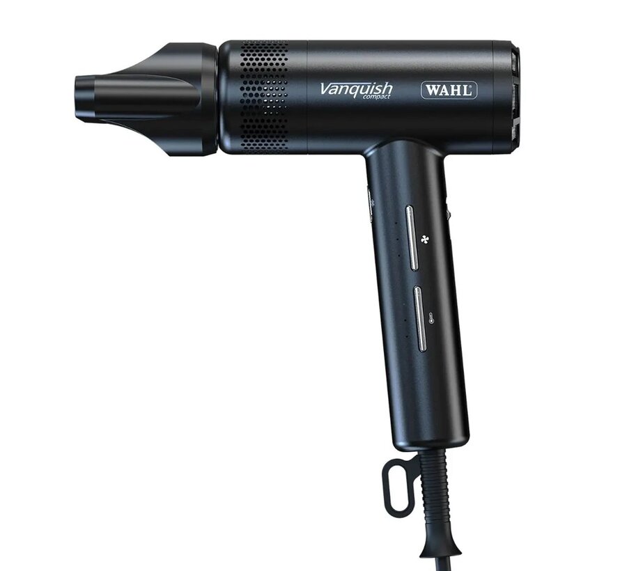 Haardroger Vanquish Compact Zwart + Gratis Diffuser