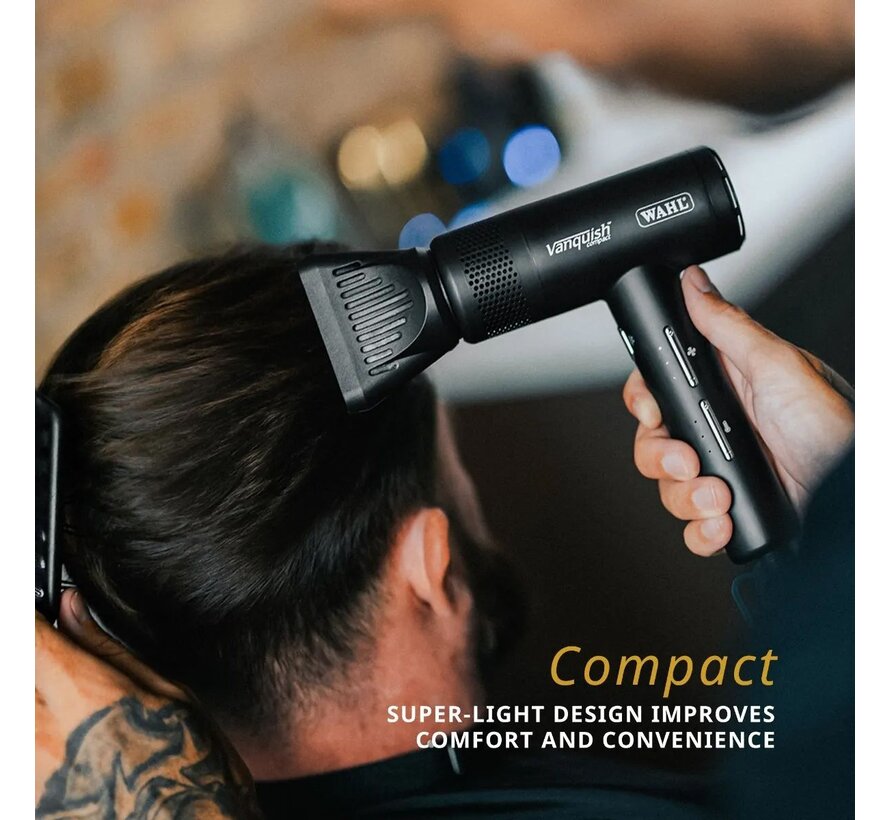 Haardroger Vanquish Compact Zwart + Gratis Diffuser