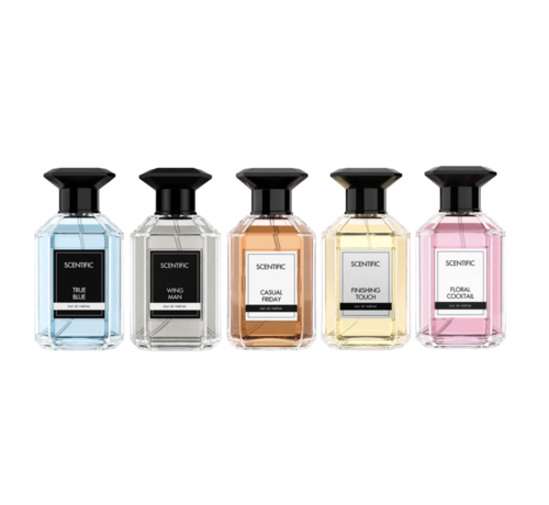 Scentific Eau de Parfum 100ml    5 Stuks Assorti