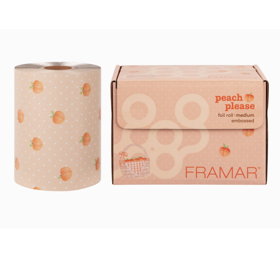 Embossed Foil Roll Peach Please 97,5 meter