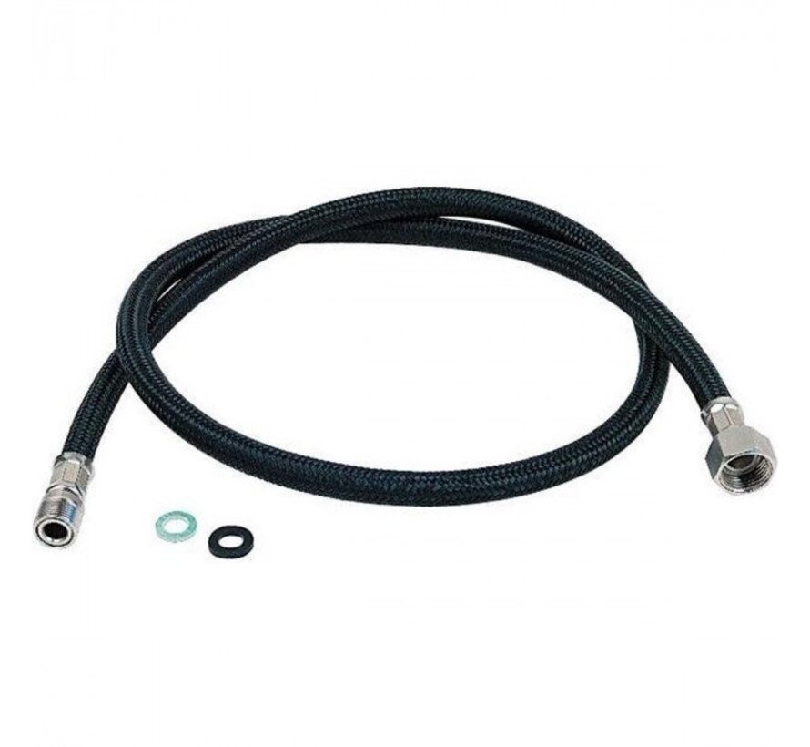 Flexibele Slang Nylon Zwart 3/8 - 1/2 - 120cm