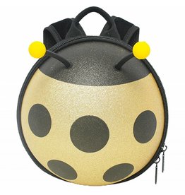 Toddler backpack Ladybug (Gold-Glitter)