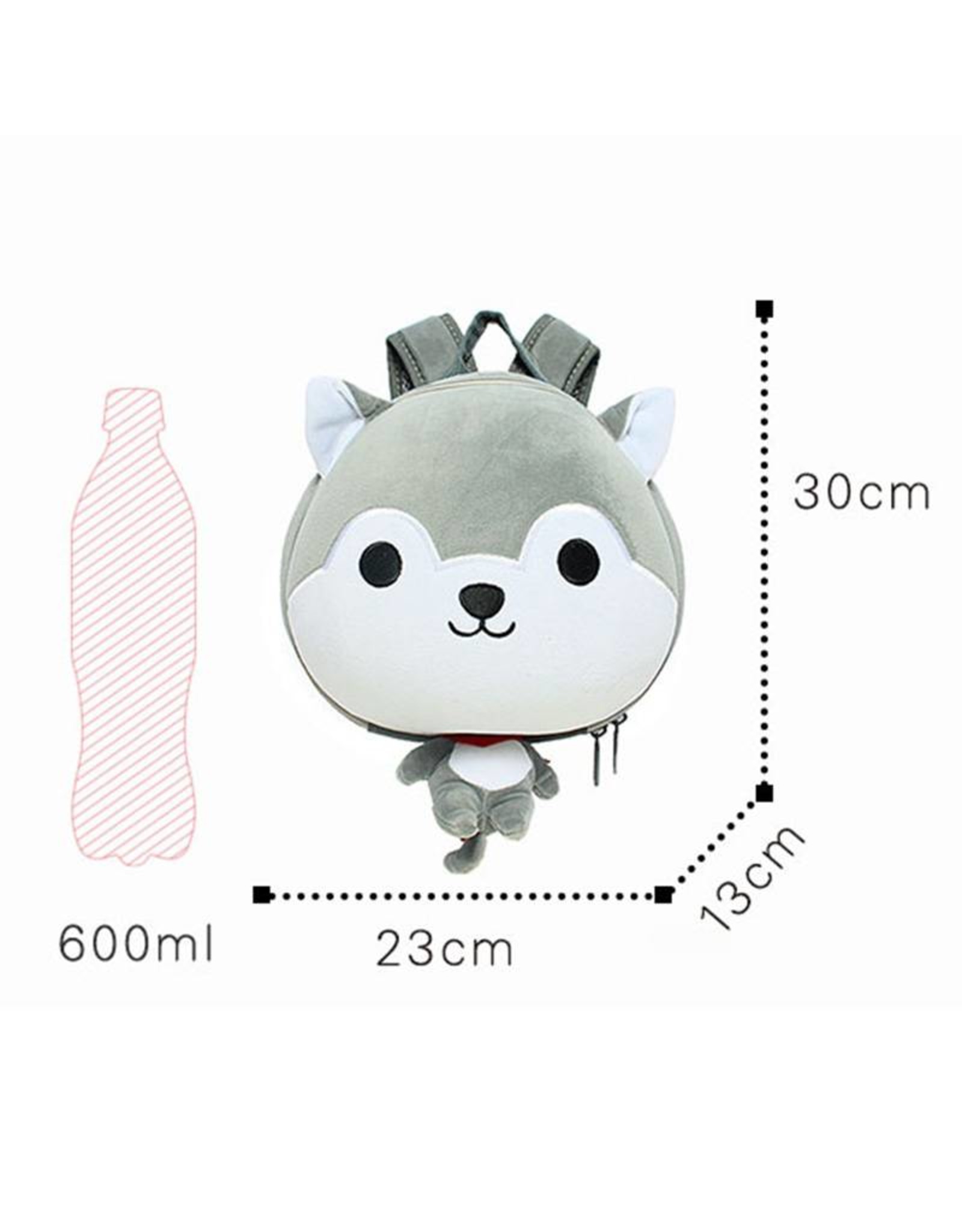 Toddler backpack Shiba Dog (Grey)