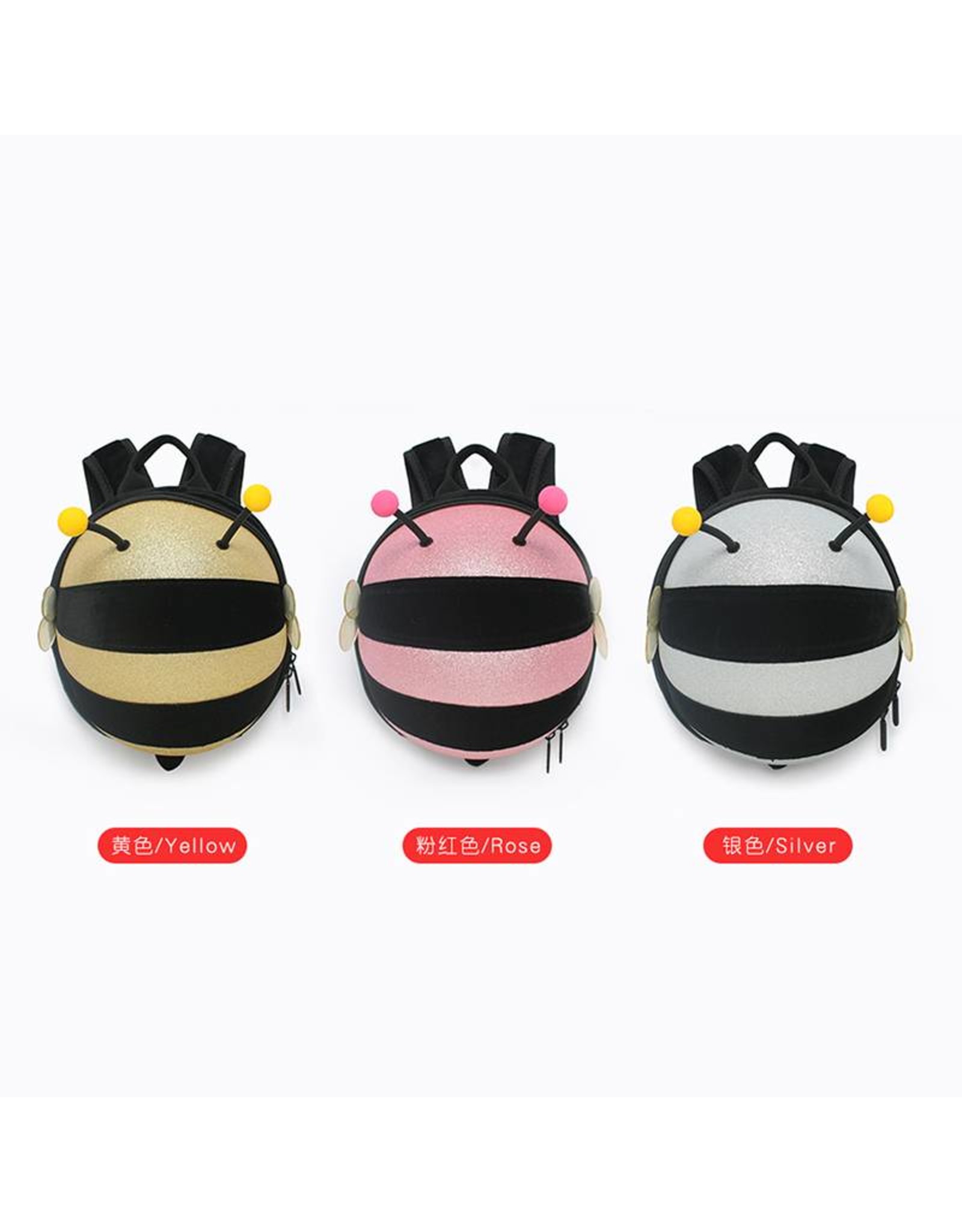 Childerns backpack Bee (Pink-Glitter)