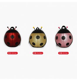 Childerns backpack Ladybug (Gold/Glitter)