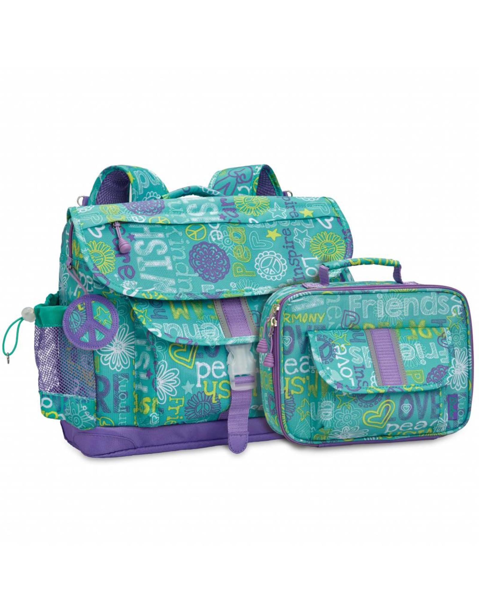 Bixbee Hope Peace Love Backpack (Large)