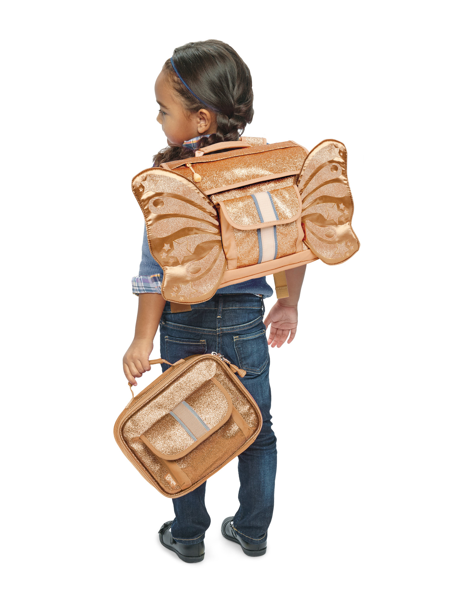 Bixbee Sparkalicious Gold Butterflyer Backpack (Small)