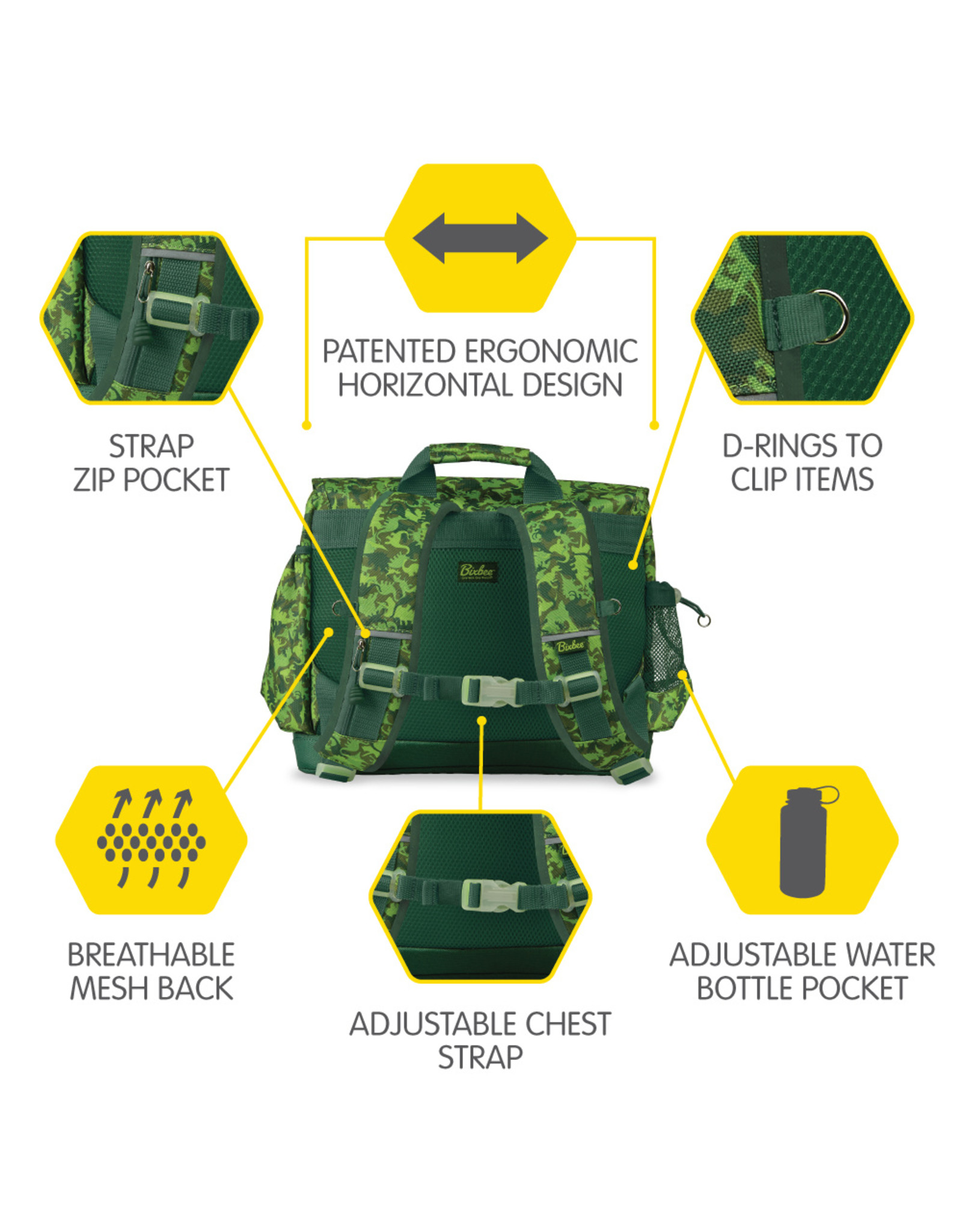 Bixbee Dino Camo Backpack (Medium)