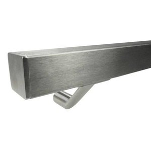 Handlauf Edelstahl - eckig (40x40 mm) - mit Haltern Typ 7 Handlauf Edelstahl - eckig (40x40 mm) - mit Haltern Typ 7