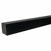 Handlauf schwarz beschichtet viereckig 40x40 - Eckige Treppengeländer - Treppenhandlauf mit schwarzer Pulverbeschichtung RAL 9005
