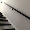 Handlauf schwarz beschichtet viereckig 40x40 Modell 11 - Rechteckige Treppengeländer - Treppenhandlauf mit schwarzer Pulverbeschichtung RAL 9005