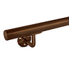 Handlauf Bronze Optik beschichtet rund schmal Modell 1 - Runde Treppengeländer - Treppenhandlauf Bronze - Gold - Messing Pulverbeschichtung