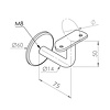 Handlaufhalter Stahl - Typ 3 - rund - für einen Handlauf rund - Handlaufträger (roh) Metall - transparent beschichtet