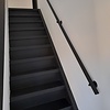 Handlauf schwarz beschichtet viereckig 40x10 Modell 3 - Rechteckige Treppengeländer - Treppenhandlauf mit schwarzer Pulverbeschichtung RAL 9005