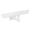 Handlauf weiß - eckig (40x15 mm) - mit Handlaufhaltern Typ 11 - nach Maß - Treppengeländer Metall / Stahl beschichtet - RAL 9010 oder 9016