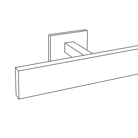 Handlauf in RAL-Farbe nach Wunsch - eckig (40x10 mm) - mit Handlaufhaltern Typ 16 - nach Maß - Treppengeländer Metall / Stahl beschichtet - in einer Farbe Ihrer Wahl