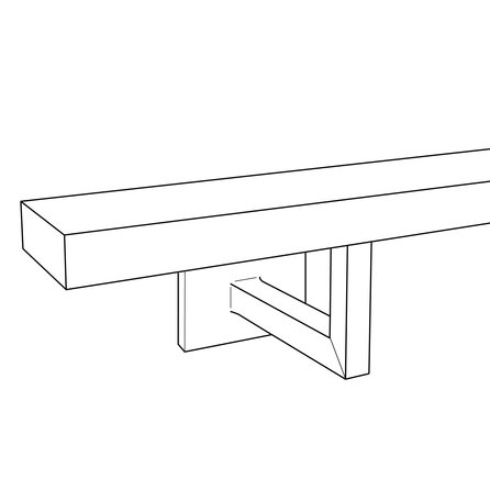 Handlauf in RAL-Farbe nach Wunsch - eckig (40x15 mm) - mit Handlaufhaltern Typ 11 - nach Maß - Treppengeländer Metall / Stahl beschichtet - in einer Farbe Ihrer Wahl