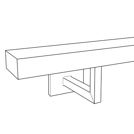 Handlauf in RAL-Farbe nach Wunsch - eckig (40x20 mm) - mit Handlaufhaltern Typ 11 - nach Maß - Treppengeländer Metall / Stahl beschichtet - in einer Farbe Ihrer Wahl