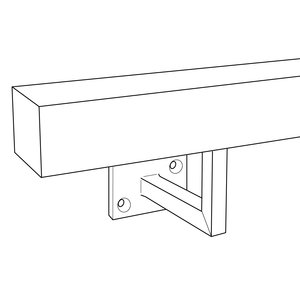 Handlauf in RAL-Farbe nach Wunsch - eckig (40x40 mm) - mit Haltern Typ 10