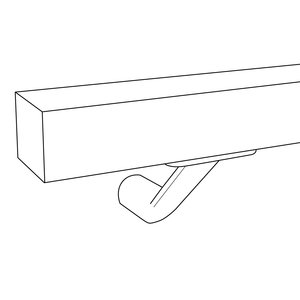 Handlauf in RAL-Farbe nach Wunsch - eckig (40x40 mm) - mit Haltern Typ 7