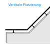 Einzelgehrungswinkel (oben oder unten) - Handlauf Edelstahl