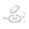 Handlauf Edelstahl - eckig (40x10 mm) - mit Handlaufhaltern Typ 5 - nach Maß - Treppengeländer Edelstahl V2A (304) gebürstet