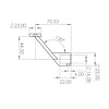 Handlauf Edelstahl - eckig (40x20 mm) - mit Handlaufhaltern Typ 7 Luxus - nach Maß - Treppengeländer Edelstahl V2A (304) gebürstet