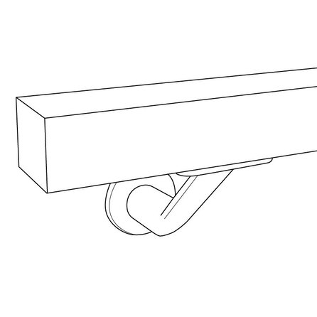 Handlauf in RAL-Farbe nach Wunsch - eckig (40x40 mm) - mit Handlaufhaltern Typ 7 Luxus - nach Maß - Treppengeländer Metall / Stahl beschichtet - in einer Farbe Ihrer Wahl