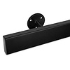 Handlauf schwarz - eckig (50x20 mm) - mit Handlaufhaltern Typ 4 - nach Maß - Treppengeländer Metall / Stahl beschichtet - RAL 9005