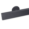 Handlauf anthrazit - eckig (50x20 mm) - mit Handlaufhaltern Typ 5 - nach Maß - Treppengeländer Metall / Stahl beschichtet - RAL 7016 oder 7021