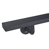 Handlauf anthrazit - eckig (50x20 mm) - mit Handlaufhaltern Typ 1 - nach Maß - Treppengeländer Metall / Stahl beschichtet - RAL 7016 oder 7021