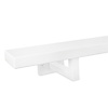 Handlauf weiß - eckig (50x20 mm) - mit Handlaufhaltern Typ 10 - nach Maß - Treppengeländer Metall / Stahl beschichtet - RAL 9010 oder 9016