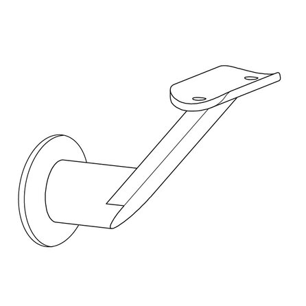 Handlaufhalter in RAL-Farbe nach Wunsch - Typ 7 Luxus - rund - für einen Handlauf rund - Handlaufträger Metall / Stahl beschichtet - in einer Farbe Ihrer Wahl