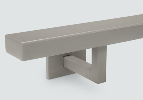 Handlauf grau - eckig