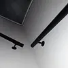 Handlaufhalter schwarz - Typ 4 - rund - für einen Handlauf rund - Handlaufträger Metall / Stahl beschichtet - RAL 9005