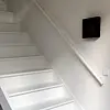 Handlauf weiß - rund schmal - nach Maß - Treppengeländer Metall / Stahl beschichtet - RAL 9016, 9010 oder 9001