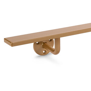 Handlauf Bronze Optik - eckig (40x10 mm) - mit Haltern Typ 1