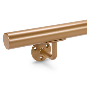 Handlauf Bronze Optik - rund - mit Haltern Typ 1