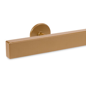 Handlauf Bronze Optik - eckig (40x20 mm) - mit Haltern Typ 5