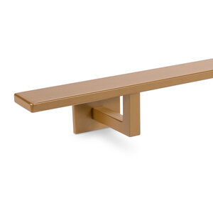Handlauf Bronze Optik - eckig (40x10 mm) - mit Haltern Typ 11
