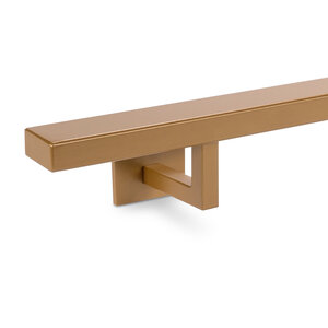 Handlauf Bronze Optik - eckig (40x20 mm) - mit Haltern Typ 11