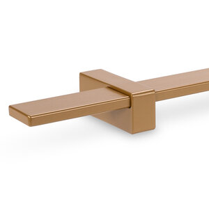 Handlauf Bronze Optik - eckig (40x10 mm) - mit Haltern Typ 13