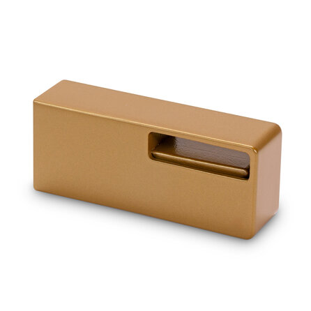Handlauf Bronze Optik - eckig (40x10 mm) - mit Handlaufhaltern Typ 13 - nach Maß - Treppengeländer Metall / Stahl beschichtet - Messing / Gold / Kupfer-Look