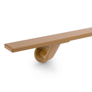 Handlauf Bronze Optik - eckig (40x10 mm) - mit Haltern Typ 7 Luxus